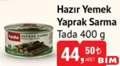 TADA HAZIR YEMEK YAPRAK SARMA 400 G TADA HAZIR YEMEK YAPRAK SARMA 400 G